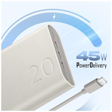 Batteria Portatile EB-P4520XUEGEU 20000 mAh USB Tipo C Colore Beige - Foto 1