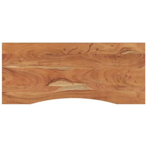 Piano Scrivania 110x50x2,5cm Rettangolare Legno Massello Acacia - Foto 2