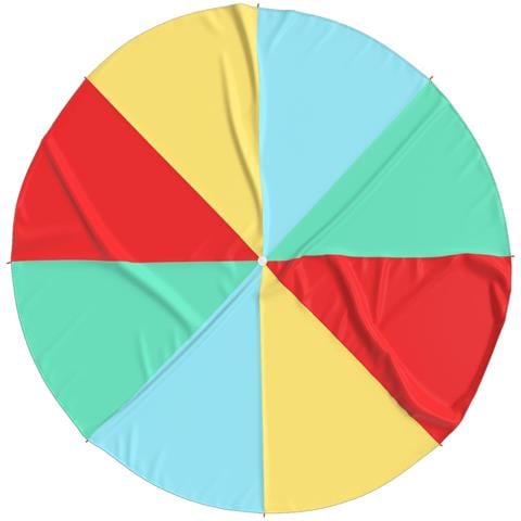 Paracadute Da Gioco Per Bambini 3,5 M In Tessuto - Foto 2