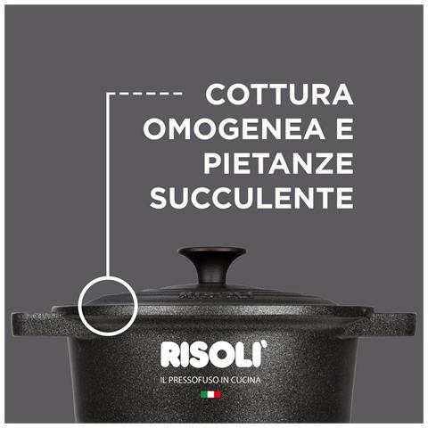 Casseruola Le Pignatte - Nero - Alluminio Pressofuso - 28x28x11,5 Cm - Foto 2