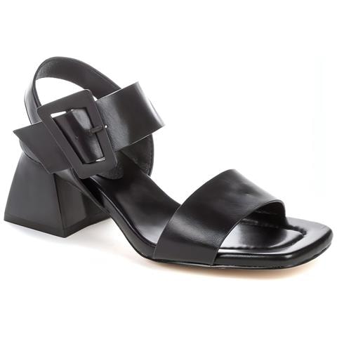 Black Elegant Open Sandals Sandali Sintetico E Tessile Scarpe Donna Nero Eu 36, 937049/02-01 - Foto 1