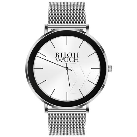 Orologio Connesso Fw27 Selen Ip67 Con Cinturino In Maglia Milanese, Argento - Foto 2