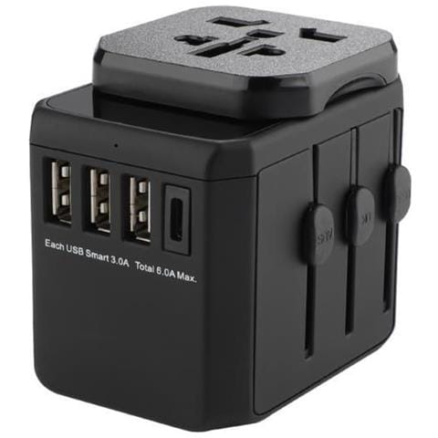 MC-TRAVELADAPTER3 presa elettrica Nero - Foto 1