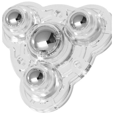 16 Rotelle Girevoli Autoadesive, 3+1 Sfere In Acciaio, Trasparenti, Capacità Di Carico Di 300 Kg (confezione Da 4) Transparent - Foto 1