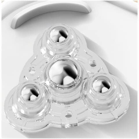 16 Rotelle Girevoli Autoadesive, 3+1 Sfere In Acciaio, Trasparenti, Capacità Di Carico Di 300 Kg (confezione Da 4) Transparent - Foto 2