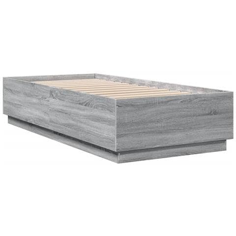 Giroletto Con Luci Led Grigio Sonoma 90x200cm Legno Multistrato - Foto 3