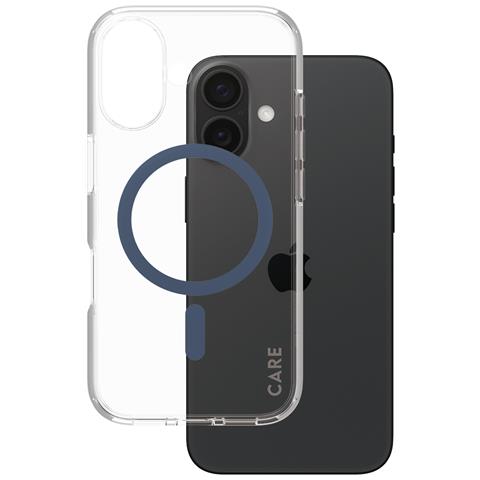 CARE by PG Blue MagSafe iPhone16 6.1 custodia per cellulare Cover Trasparente - Foto 1