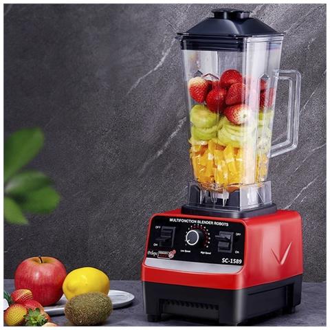 Frullatore 2l, 4300w, 6 Lame In Acciaio Inox, Trita Ghiaccio, Smoothies, Succhi. Super Alta Resistenza, 15 Velocità. - Foto 6