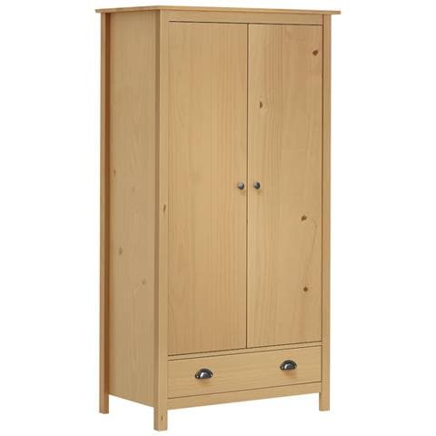 Lusso Casadino -  Armadio A 2 Ante Hill 89x50x170 Cm Legno Massello Di Pino - Foto 2