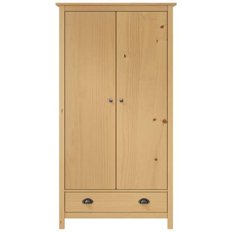 Lusso Casadino -  Armadio A 2 Ante Hill 89x50x170 Cm Legno Massello Di Pino - Foto 1