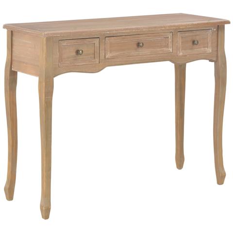 Lusso Casadino - Tavolo Consolle Da Trucco Con 3 Cassetti Marrone - Foto 2