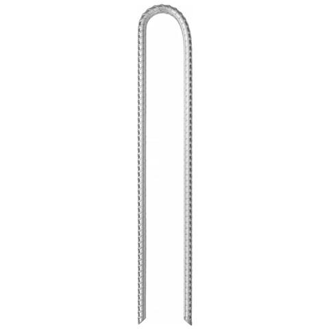 Picchetti Tenda 12 pz a Forma di U 37 cm Ø10 mm Acciaio Zincato - Foto 2