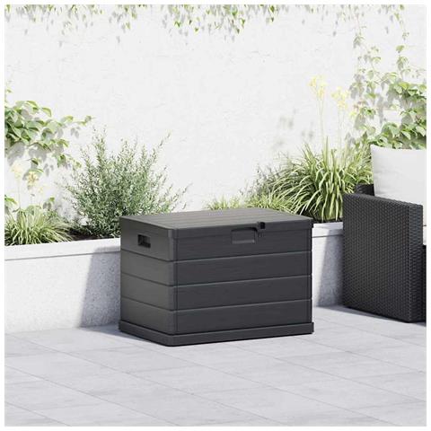 Baulo di Stoccaggio per Giardino - Antracite, 77.5 x 54.5 x 53 cm, Plastica, 170 L - Foto 2