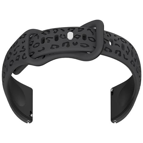 Cinturino Per Orologio In Silicone Grigio E Nero - 16 Mm - Foto 2