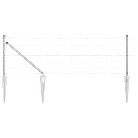 Recinzione Euro con 13 pali appuntiti 0.4x25 m Acciaio zincato - Foto 1