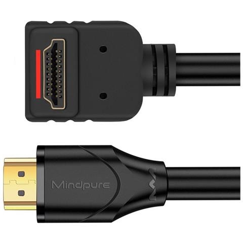 Cavo Hdmi Ad Alta Definizione Con Connettore A Gomito Superiore A 90 Gradi Per Ps4, Pc, Tv, Proiettore 1 M - Foto 2