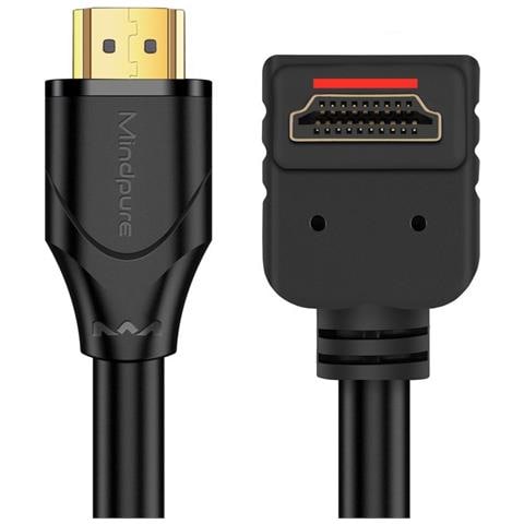 Cavo Hdmi Ad Alta Definizione Con Connettore A Gomito Superiore A 90 Gradi Per Ps4, Pc, Tv, Proiettore 1 M - Foto 1