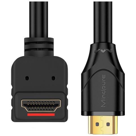 Cavo Hdmi Ad Alta Definizione Con Connettore A Gomito Superiore A 90 Gradi Per Ps4, Pc, Tv, Proiettore 1 M - Foto 4