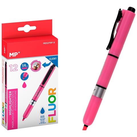 Pack 12 Marker Fluorescenti Ritraibili Rosa - Foto 1