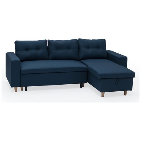 Wade Divano Letto Angolare A 3 Posti Blu - Foto 1