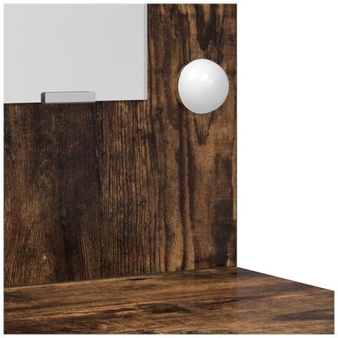 Toeletta con luci LED Rovere Affumicato 50x41x135 cm - Foto 9