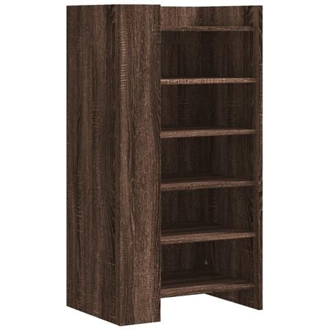 Scarpiera Rovere Marrone 52x37,5x100 cm in Legno Multistrato - Foto 1