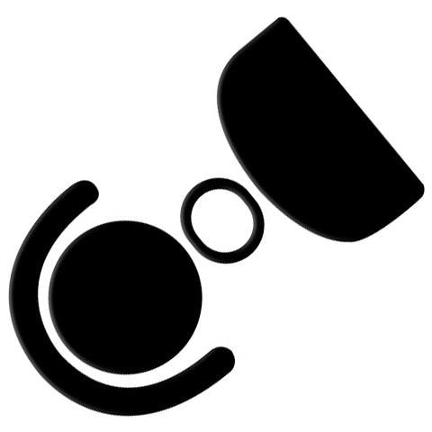 Sostituzione Piedini Mouse Logitech Gpw4/gpx2c - Pattini Neri In Ptfe - Foto 2