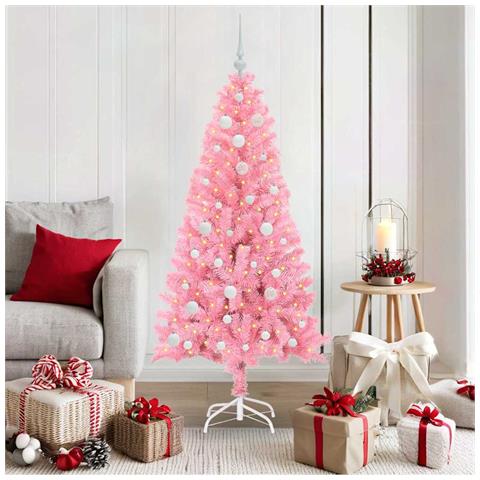 Albero di Natale con 150 LED con supporto Rosa 150 cm PVC - Foto 2