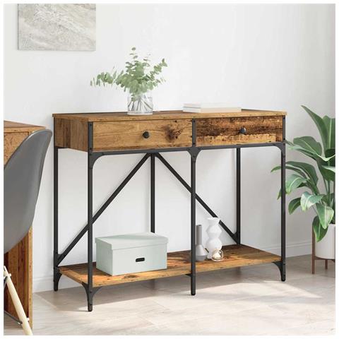 Tavolo consolle con cassetto Legno vecchio 100 x 39 x 78,5 cm - Foto 2
