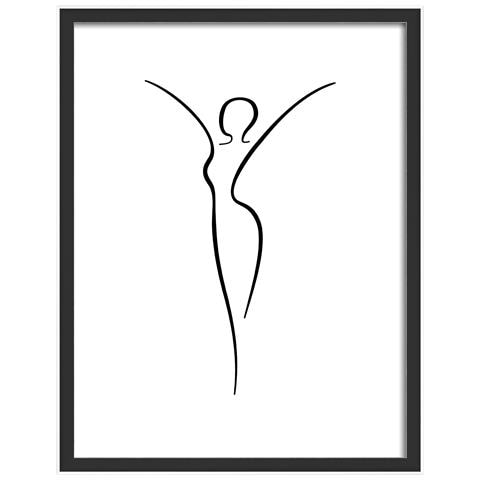 Silhouette Struttura In Legno, 30x40 Cm, Nero - Foto 1