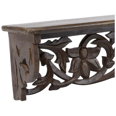 Mensola In Legno Marrone 60x15x13h Cm - Foto 8