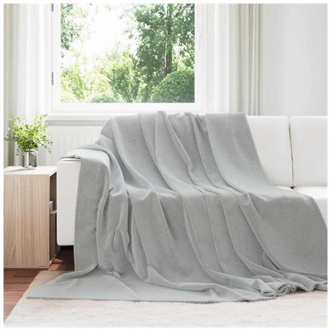 Coperta Grigio 240 x 270 cm Panno - Foto 2