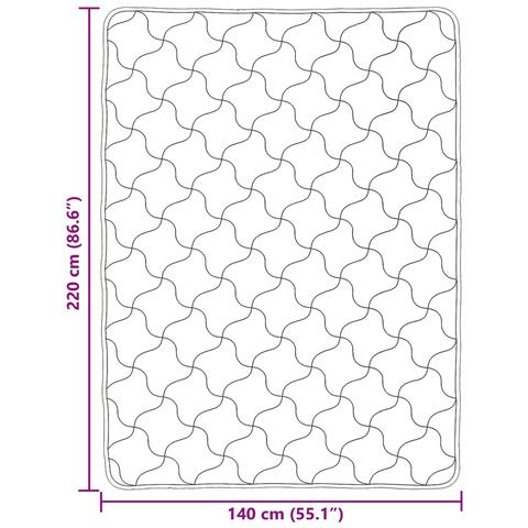 Duvet Estivo Crema 140 x 220 cm Microfibra e Fleece Teddy - Foto 9