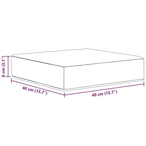 Cuscino da Sedia Esterno Beige 40 x 40 x 8 cm 100% Poliestere - Foto 7
