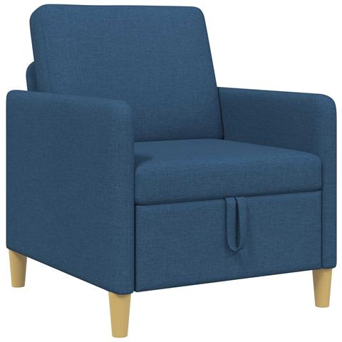 Divano con Storage Blu 72 x 78 x 87 cm Poliestere - Foto 1