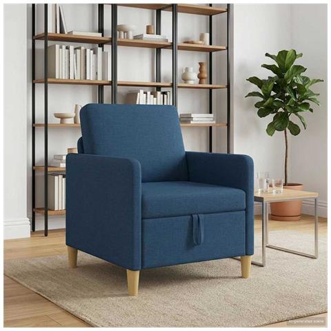 Divano con Storage Blu 72 x 78 x 87 cm Poliestere - Foto 2