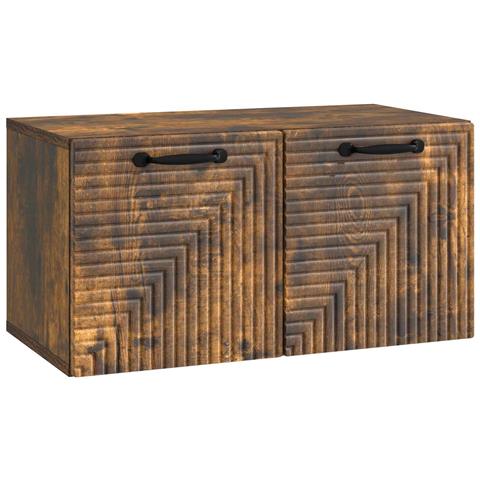 Mobile Porta TV da Muro Rovere Fumo 59,5 x 31 x 30 cm - Foto 1