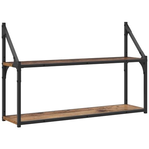 Scaffale da parete A parete Legno antico 80 x 21 x 51 cm - Foto 1