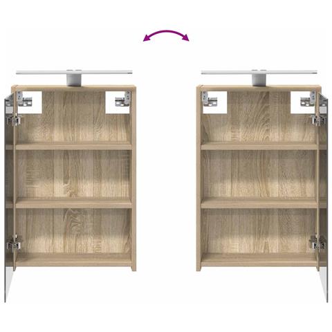 Set di mobili per il bagno 4 pcs Rovere Sonoma - Foto 9