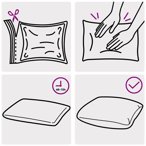 Cuscino con cuscino HEERLEN 2 pz Verde Fleece PV - Foto 9