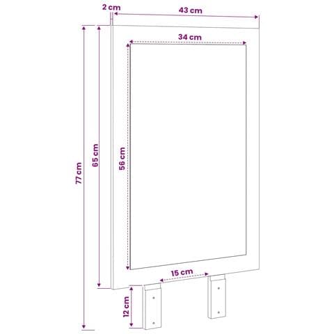 Specchio FAUSKE Bianco 43 x 3,5 x 77 cm Rettangolare - Foto 8