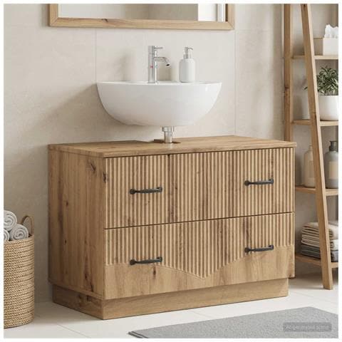 Armadio per Lavabo da Bagno HOORN Rovere Artigianale - Foto 2