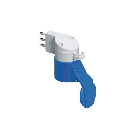 Adattatore Da Civile A Industriale Spina 2p+t 16a 250v Presa Iec 309 2p+t 16a 230v - Foto 3