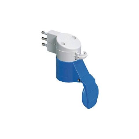Adattatore Da Civile A Industriale Spina 2p+t 16a 250v Presa Iec 309 2p+t 16a 230v - Foto 1