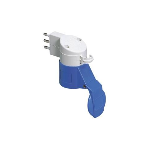Adattatore Da Civile A Industriale Spina 2p+t 16a 250v Presa Iec 309 2p+t 16a 230v - Foto 2