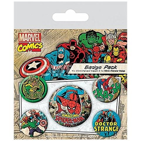 Marvel: Retro - Spider-Man (Pin Badge Pack)  - Foto 1