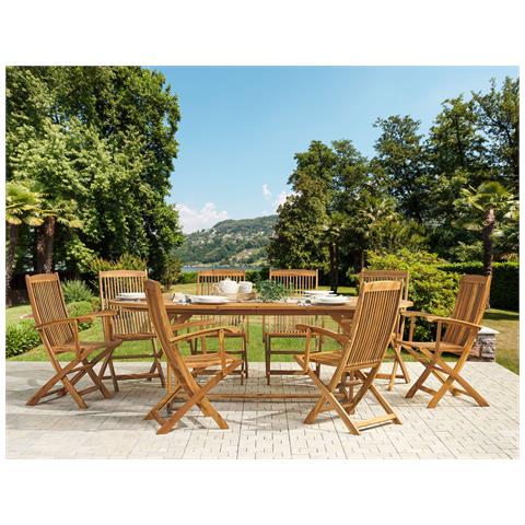 Set Da Giardino In Legno Di Acacia Per 8 Persone Maui - Foto 24