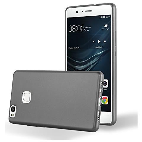 Custodia Compatibile Con Huawei P9 Lite In Grigio Metallico - Coperchio Protettivo In Silicone Tpu Flessibile - Foto 1