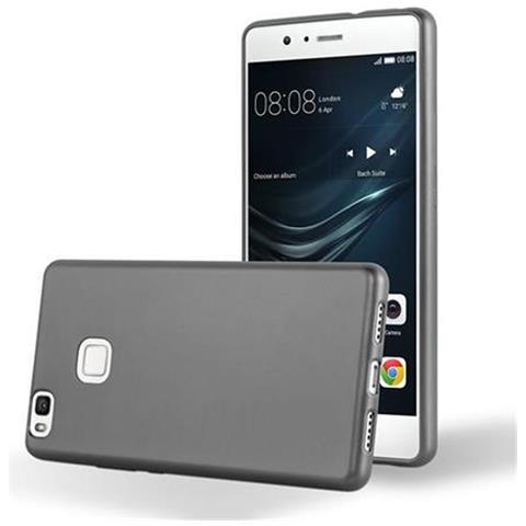 Custodia Compatibile Con Huawei P9 Lite In Grigio Metallico - Coperchio Protettivo In Silicone Tpu Flessibile - Foto 2