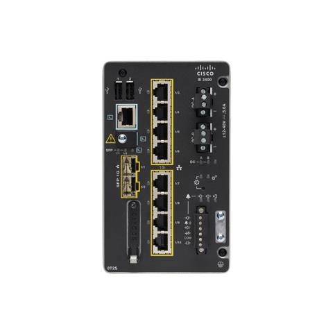 Switch Catalyst IE3400 Gestito L2 Gigabit Ethernet (10/100/1000) 8 x RJ-45 Mini USB-B /RS-232 10BASE-T, 100BASE-TX, 1000BASE-T Nero - Foto 1